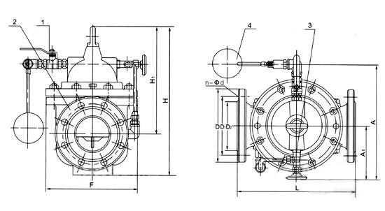 良工100X遥控浮球阀结构图