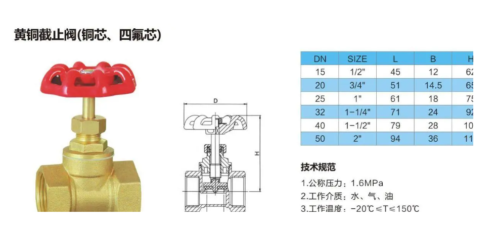 黄铜丝口截止阀